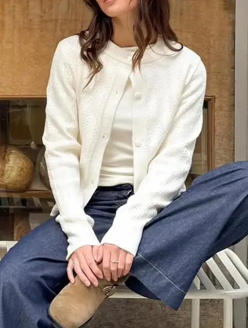 

2025 Autumn and Winter Elegant New Fashion Casual Coat Leisure Vacation Button Down Shirt Jacket Sweater Tops Women's Clothing