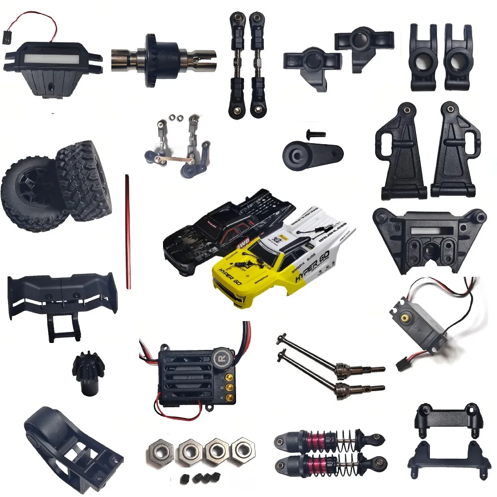 MJX Hyper Go 14207 1/14 voitures RC camions tout-terrain R/C pièces de rechange coque/roues/amortisseur hydraulique/boîte de vitesses différentielle