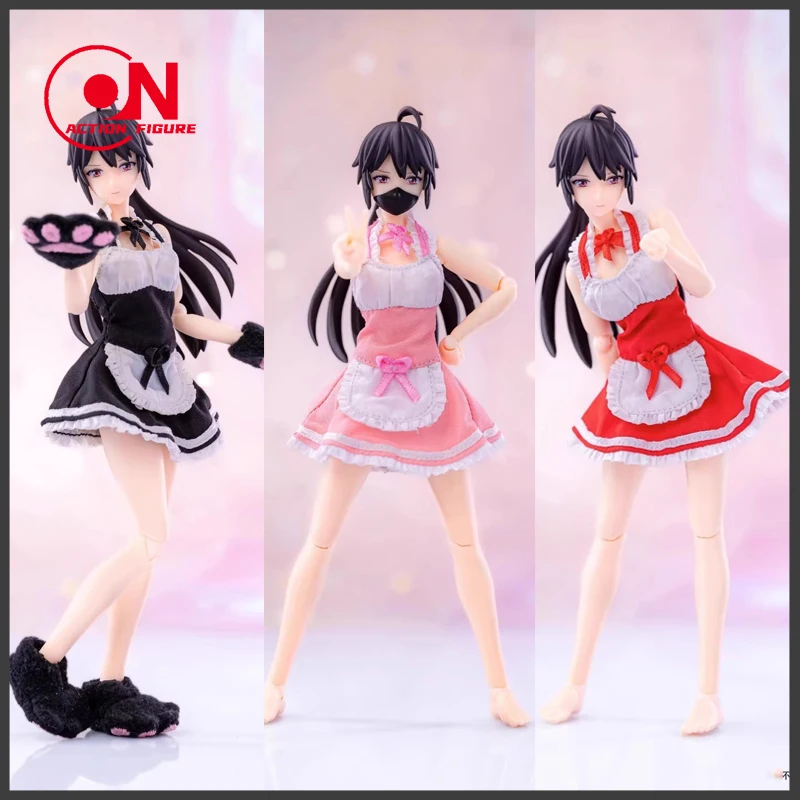 HASUKI 1/12 مقياس CS010 فتاة فستان خادمة CS011 لطيف القط مخلب نموذج صالح 6 ''أنثى الجندي عمل الشكل الجسم الدمى #1
