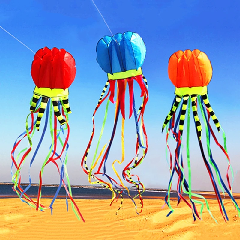 8m jellyfish kites flying for adults kites line nylon kites factory windsurfing street toys dragon kite fish kite kitesurfing