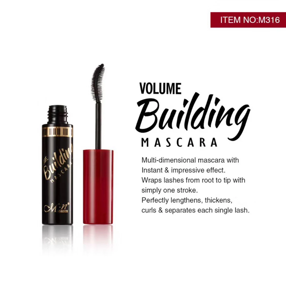 Vezel Mascara Lange Wimper Siliconen Borstel Gebogen Verlengende Mascara Waterdichte Langdurige Make-Up Oog Cosmetica