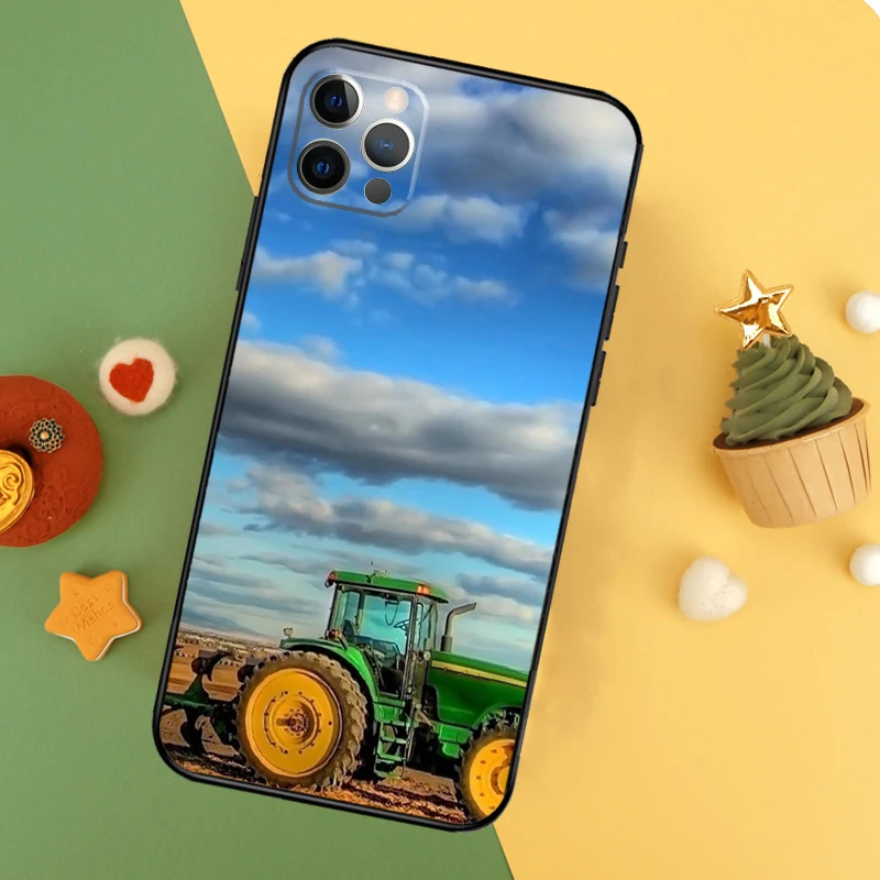 Coque de téléphone pour tracteur de véhicule agricole, coque pour iPhone 14, 16, 15, 12, 11, 13 Pro Max, X, Poly, XS Max, 7, 8 Plus, 12, 13 Mini