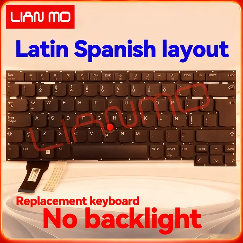 

For Lenovo Thinkpad T14s Gen2 P1 Gen4 X1 Extreme Hermit 4th 2021 Latin America Spanish Layout Non Backlit Laptop Keyboard