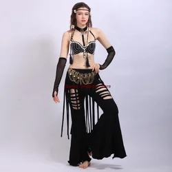 Exotic Belly Dance Costume Five Piece Tassel Dance Platform Costume Performance Costume Minority Tribal European and American