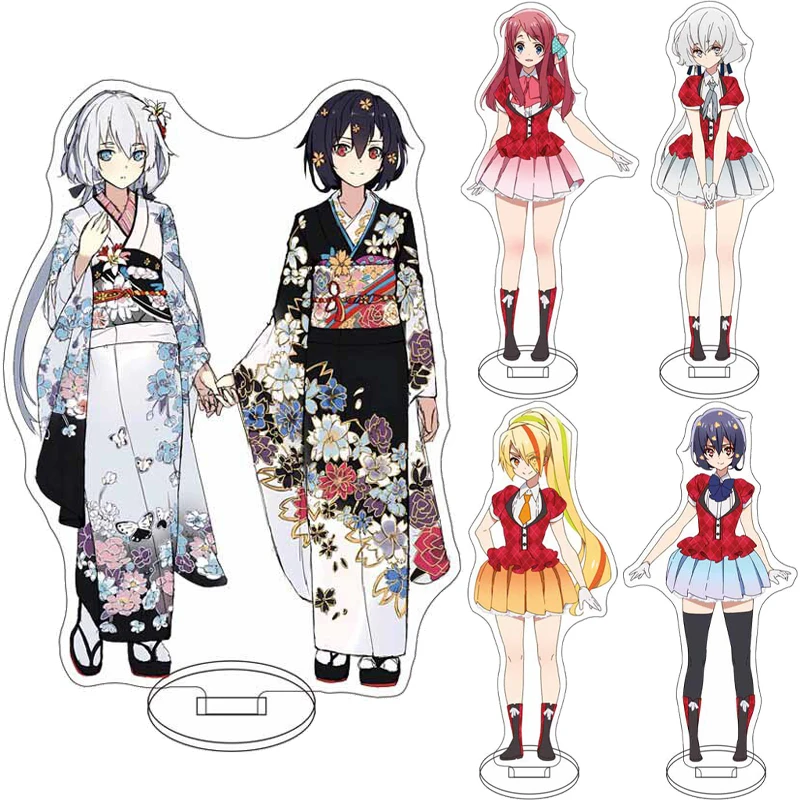 16CM Anime Zombie Land SAGA Figur Minamoto Sakura Nikaidou Saki Mizuno Ai Konno Junko Yugiri Acryl-Ständer Cosplay-Ornamente Geschenke