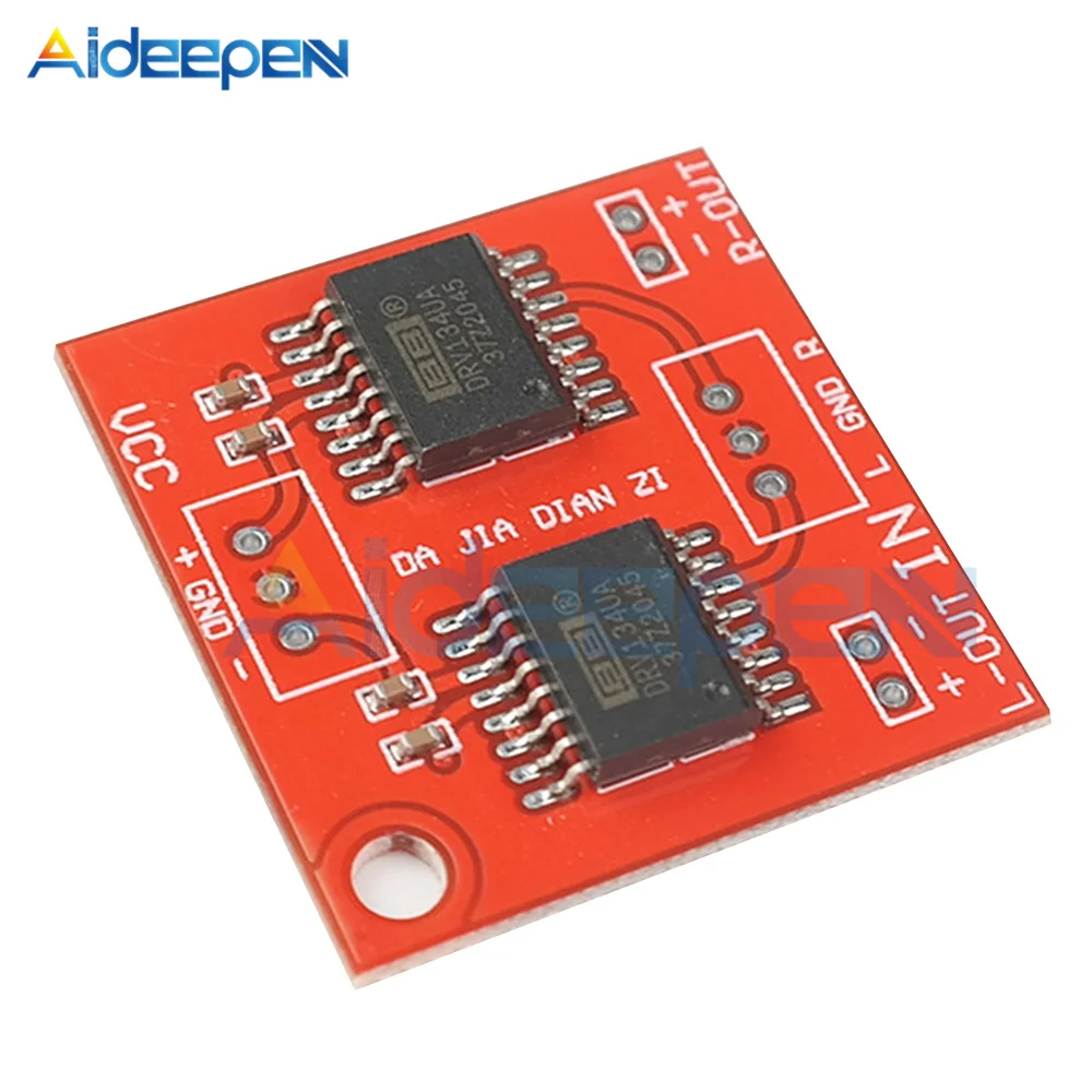 DC5V-15V Dual Channel DRV134 Unbalanced to Balance Board For Balanced Input Power Amplifier Board For Dual Power Supply