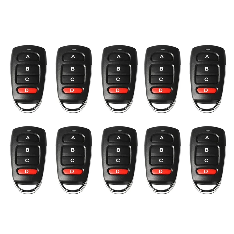 

ABKI-10PCS Wireless 433Mhz Remote Control Copy Learning Fix Rolling Code 433 Mhz Key Remote Opener