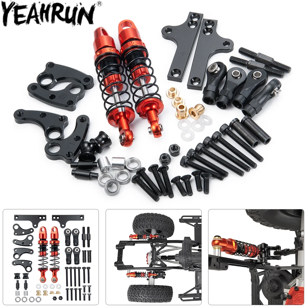 

YEAHRUN Metal Cantilever Kit Suspension Shock Absorber for 1/10 Axial SCX10 90047 Wrangler & SCX10 II 90046 Cherokee Parts