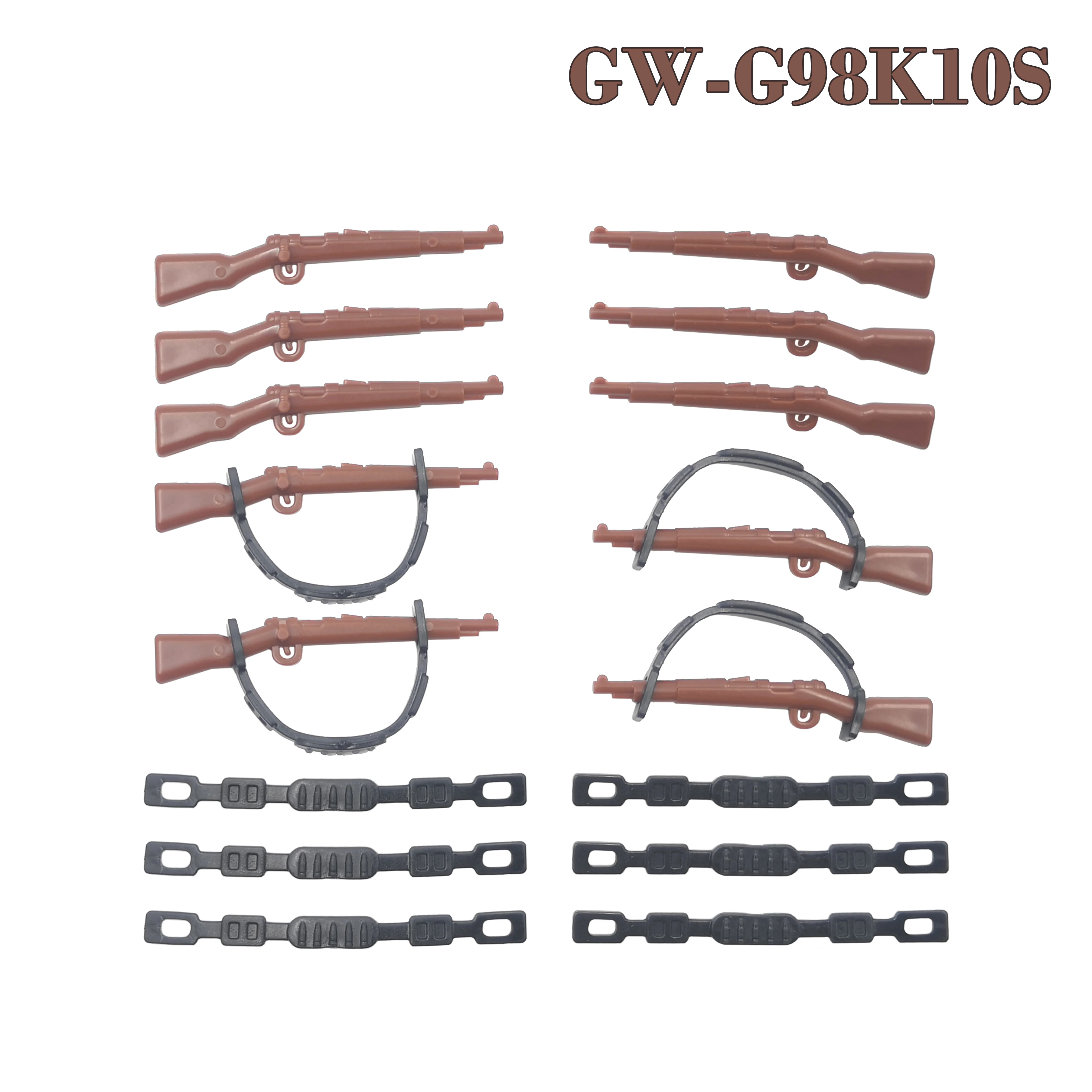 Cajas de armas de Rifle de mosin-nagant Kar98K, figura militar de soldado, modelo Playmobil, bloques de construcción, juguete para niños, WW2