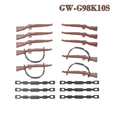Andra världskriget Berömda Vapen Mosin-Nagant Kar98K Gevär Vapenlådor Soldat Militär Figur Playmobil Modell Byggsten Tegelsten Barnleksak 10 best sales kar98k Lego-leksak - №3