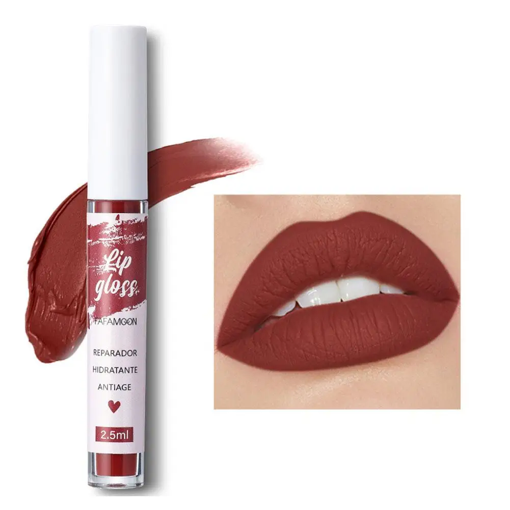 Vloeibare Lippenstift Matte Fluwelen Mist Langdurige Sexy Rode Glans Make-Up Cosmetica Lip N4l7