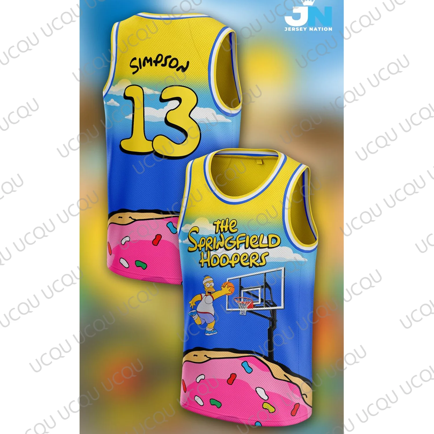 2024 New Arriavl Summer Simpsons 13 Special Design Sport Jersey For Adult/Kids Tank Vest Oversized Cosplay Jersey