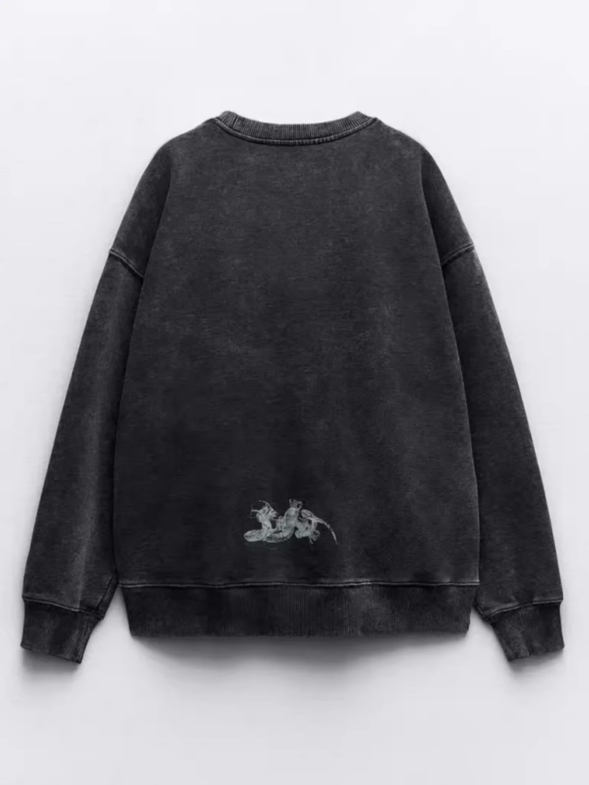 Primavera 2025 Serie Capodanno da donna Dragon Limit Felpa con stampa animalier americana rotonda Ne Long Sve Loose Fit Cotton Cre...