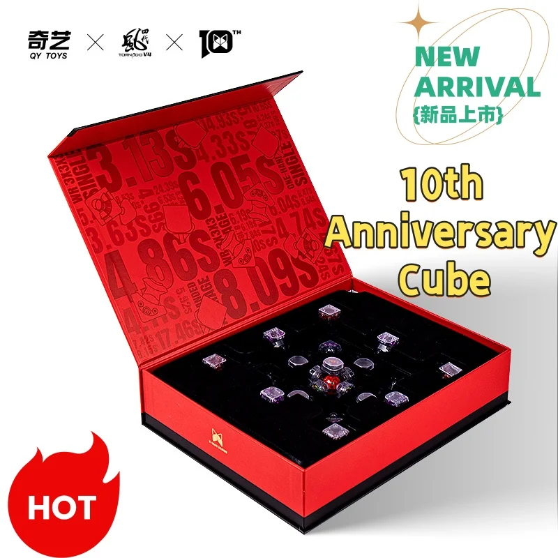 QiYi Tornado V4 3x3 Cube The Wind Rider ذكرى مكعب الذكرى السنوية العاشرة لتصميم X-Man