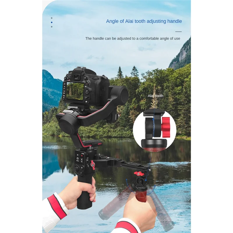 RISE-для DJI Ручной стабилизатор Расширительный карданный кронштейн Многофункциональный складной двойного назначения Подъемная ручка из палисандра Прочный