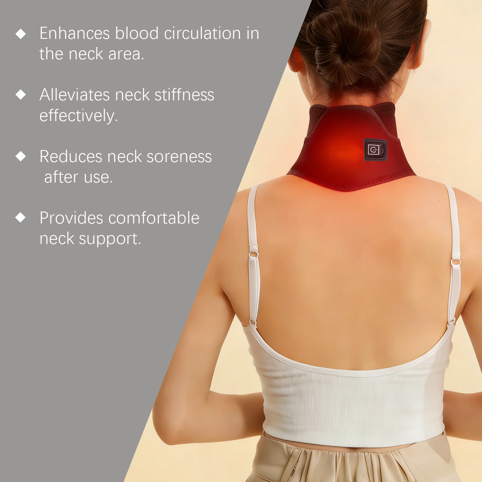 

Самонагревающийся магнитный массажный бандаж для шеи: расслабление и тепло без электричества, многоразовый