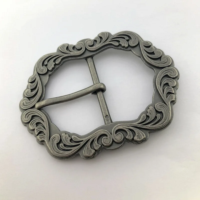 Pattern retro ladies Japanese word buckle 40mm zinc alloy clothing belt buckle making metal belt buckle DIY accessories