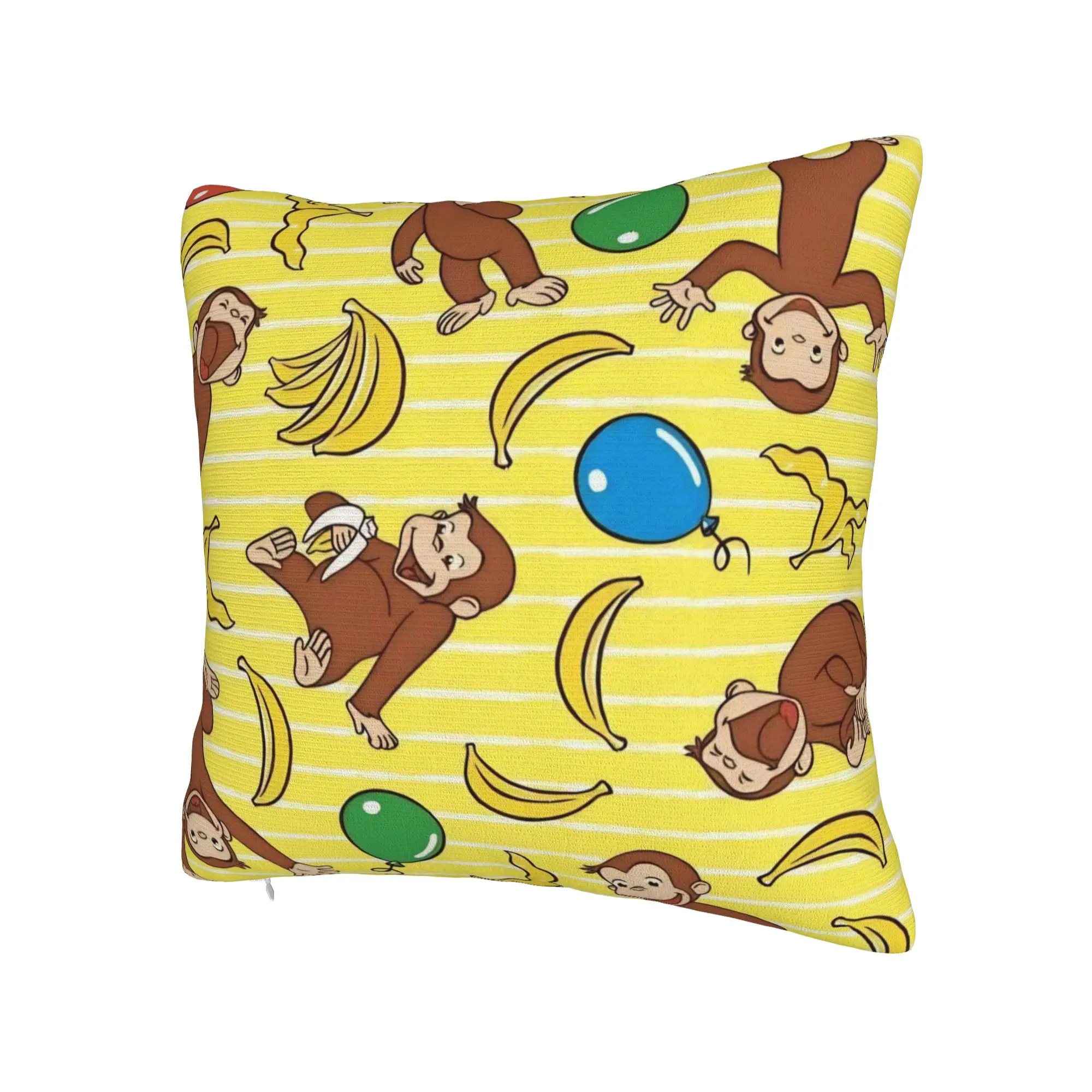 Decorative Pillowcases Curious George African Monkey  Merch Home  Pillow Case Cover Zipper Multi-Size