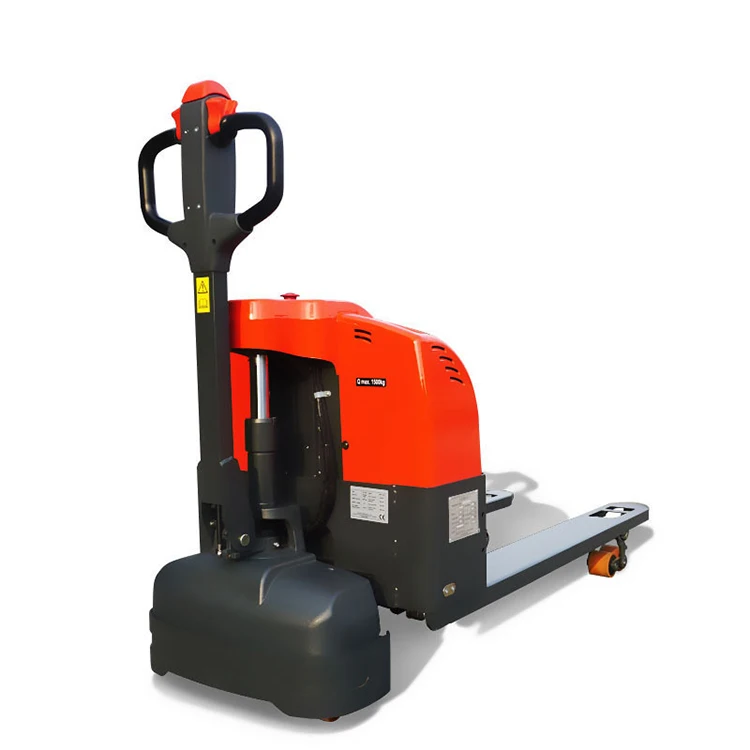 self-loading electric reach jack forklift transpalet pallet truck trolley