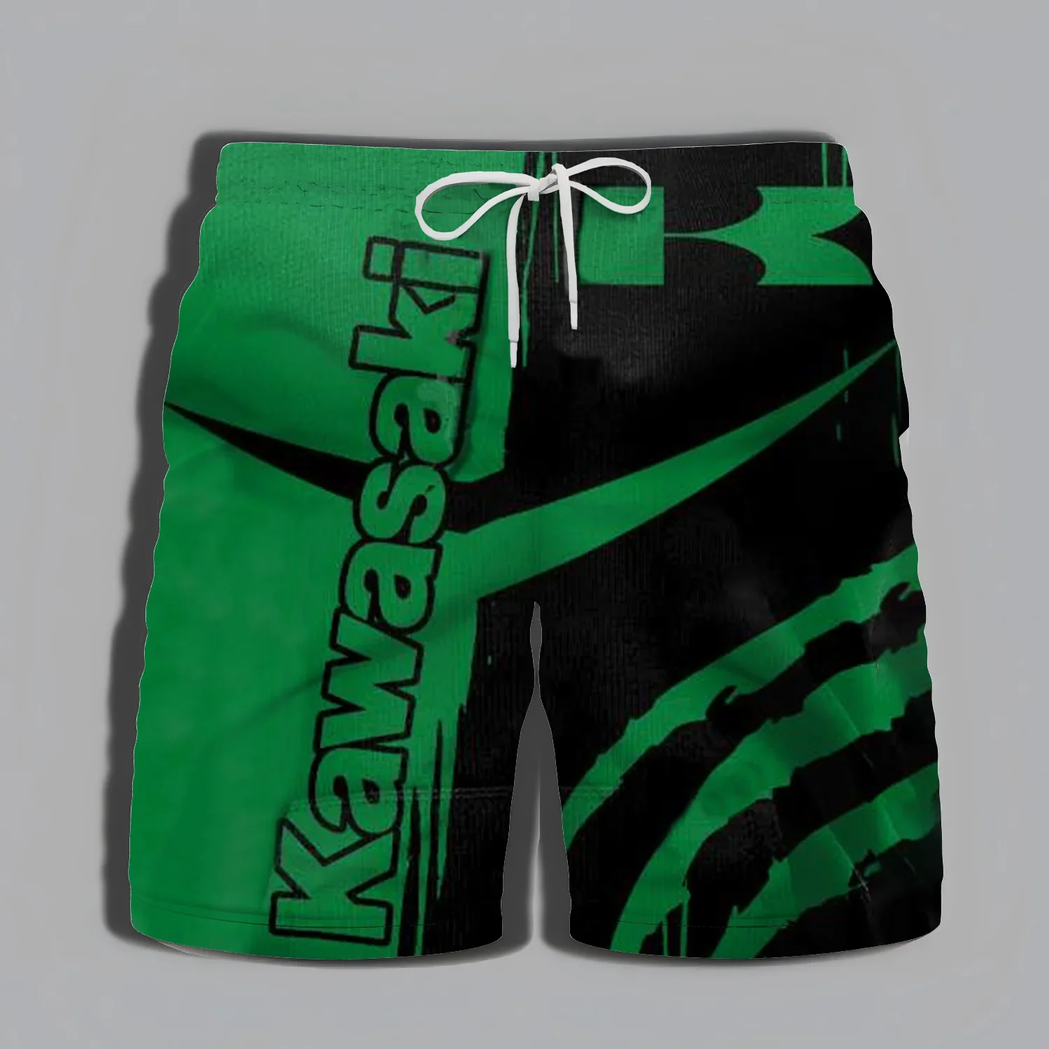 

Летние мужские шорты, простые модные дышащие быстросохнущие шорты Kawasaki с принтом, впитывающие пот, свободные удобные спортивные шорты