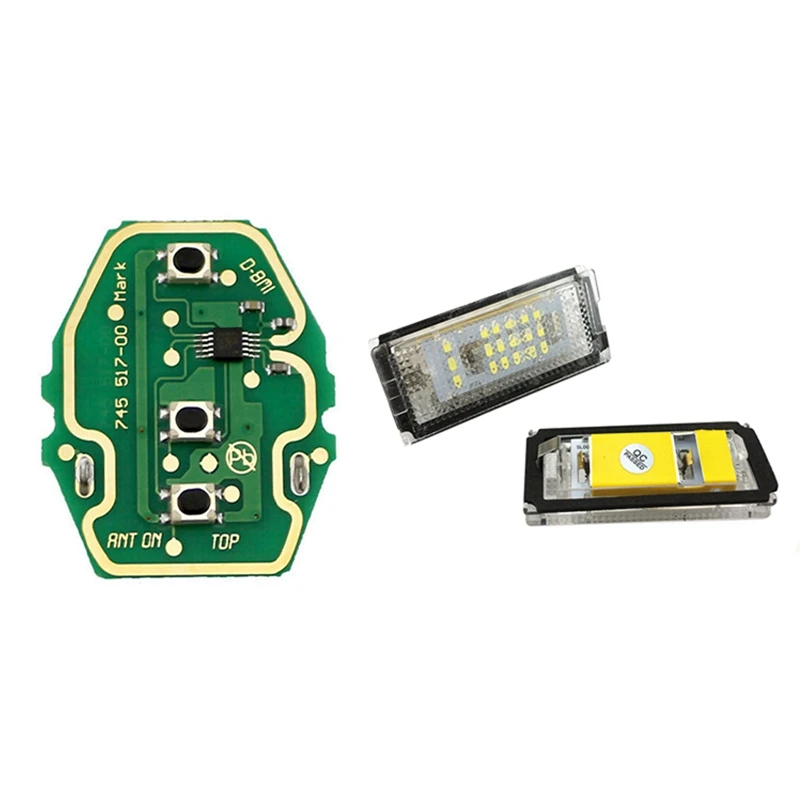 Car License Plate Light License Plate Light for Bmw E46 4D 1998-2003 & 3 Button Remote Car Key Control Circuit Board