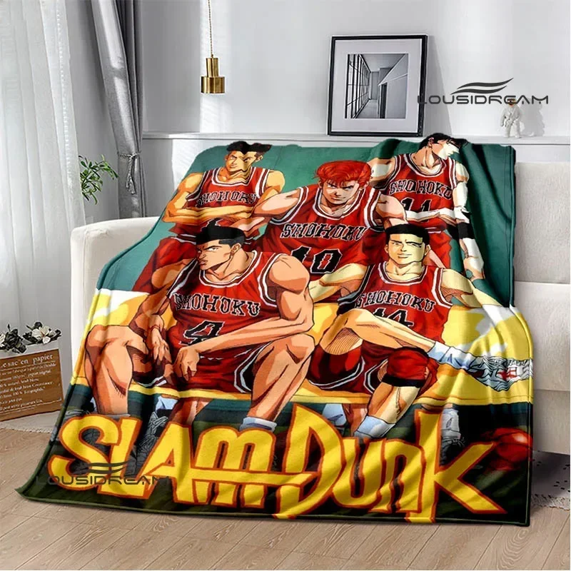 3D Cartoon Slam Dunk printed blankets Picnic blanket Warm Flannel blankets Home bed linings blankets for beds Birthday Gift