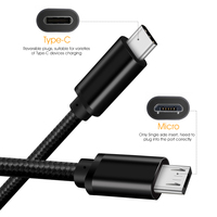 Type C to Micro USB Cable Fast Charge USB C to USB Micro Adapter for Power Bank Samsung Huawei MacBook Pro OTG Mobile Phone