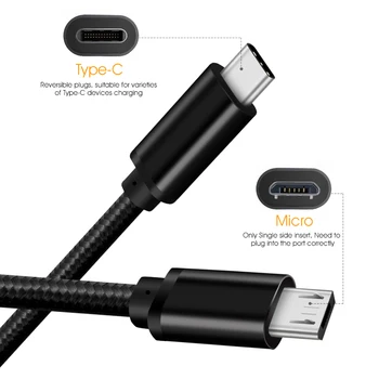 C tipi mikro USB kablosu hızlı şarj USB C için USB mikro adaptörü güç banka Samsung Huawei MacBook Pro OTG cep telefonu