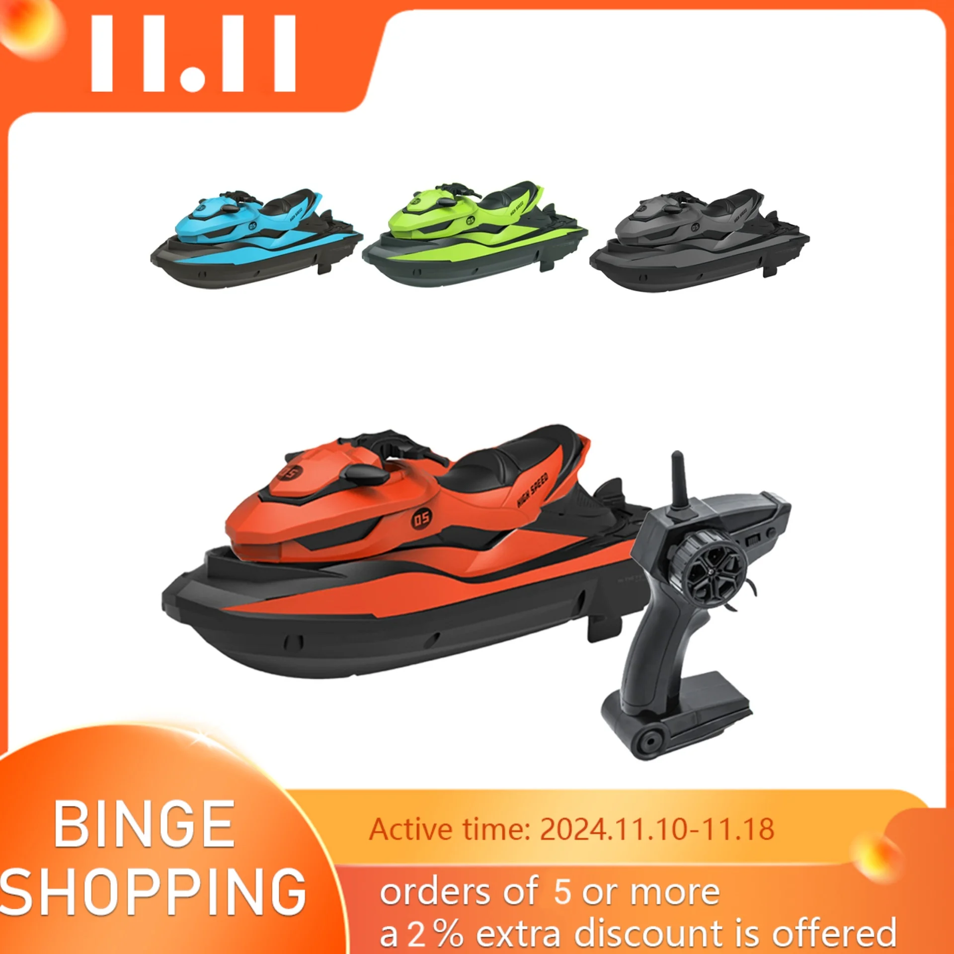 

NEW Remote control boat motorboat for M5 mini jet skiing 2.4G 50meter distance summer simulation model boat water children's toy