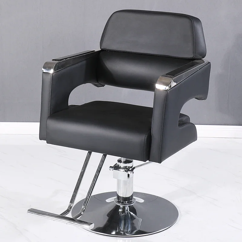 

Prenium Black Barber Chair Aesthetic Simple Comfortable Modern Hair Chair Stylish Luxury Sillas De Peluquería Salon Furniture