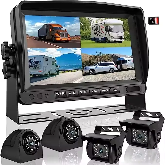 Factory Price Fast Shipping Truck Bus Vehicle 7 Inch Monitor DVR with 4 Channel AHD1080P/720P Camera System for Wholesale