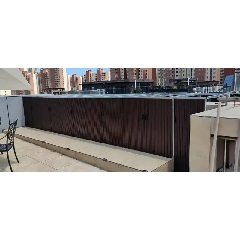 Premium Aluminum Alloy Outdoor Cabinet Door – Waterproof Metal Grille/Louver Door, Durable Garden Storage Cabinet Door