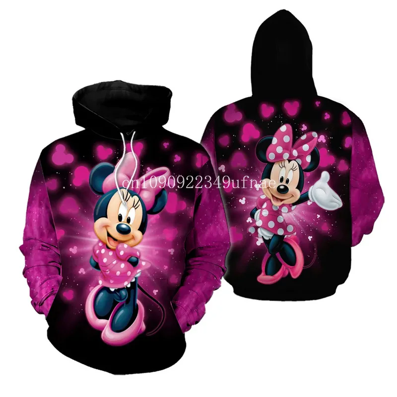 Mickey Mouse Boys Girls Hoodies Disney Men Women Hoodies 3D Printed Mickey Pullover Men Hoodies Minnie Women Clothing