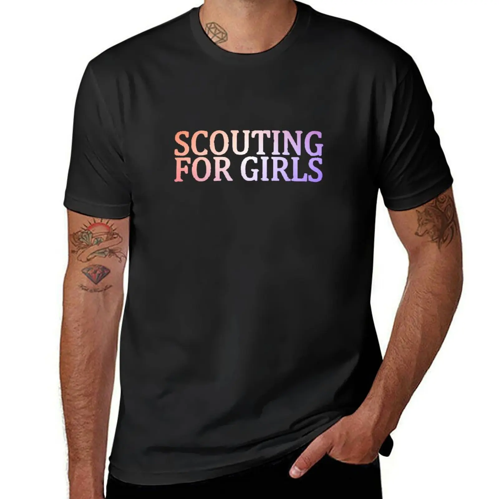 Scouting for Girls Gradient T-Shirt anime Blouse t shirts for men