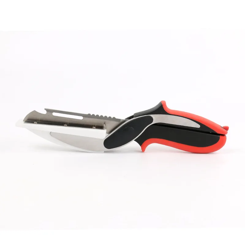 Dobeli Separable Stainless Steel Barbecue Steak Cutting Shear Household Vegetable Scissors 6 in 1 Multi Kitchen Tool Fruit Knife