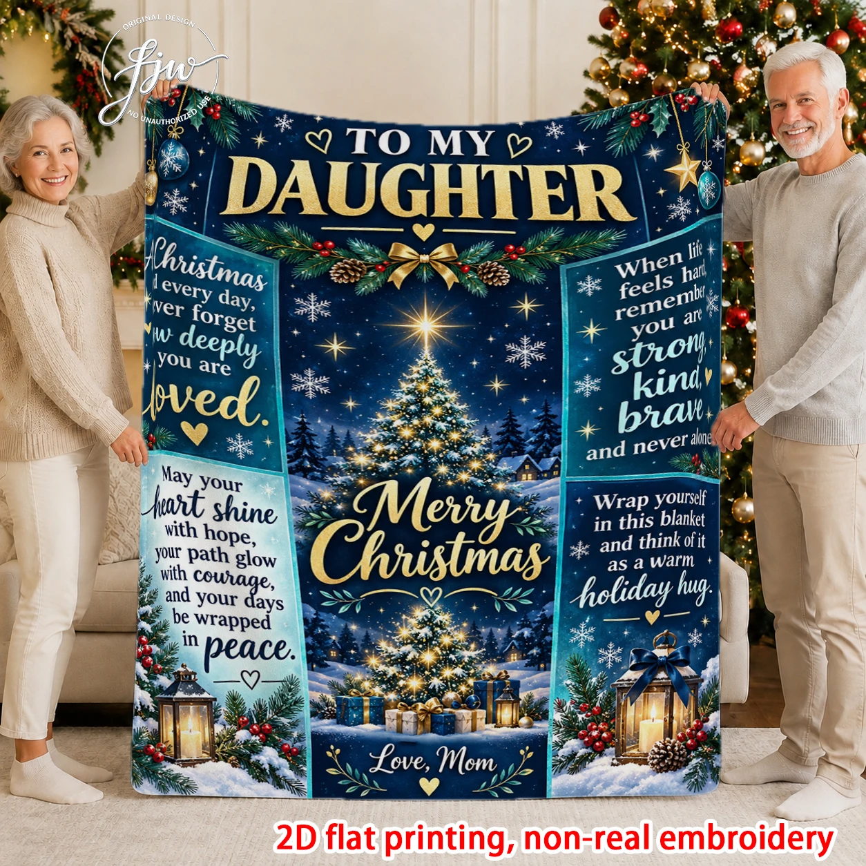 1pcs Christmas Warm Hug Blanket For Daughter Mom Husband Grandma Sister Holiday Gift