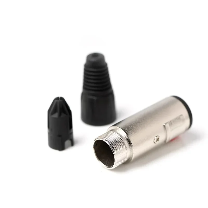 1/4 Inch (6.35mm) TRS Stereo Female Jack Locking Connector for Audio Microphone Guitar Studio Equipment