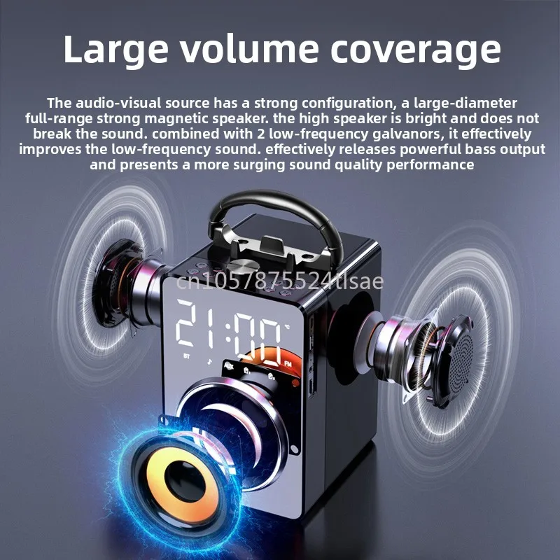 T3 Bluetooth Audio High Sound Quality Outdoor Large Volume Square Dance Speaker Wireless Microphone Small Subwoofer