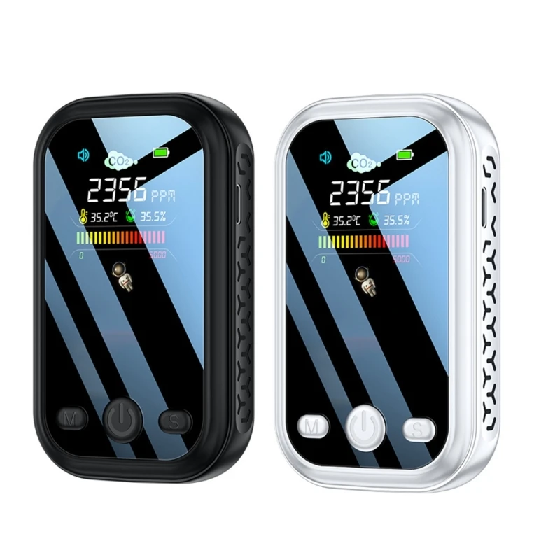 

CO2 Detector, Indoor Air-Quality Monitors, Digital CO2 Meter Carbon Dioxide Detector,Air Tester for CO2 Alarm