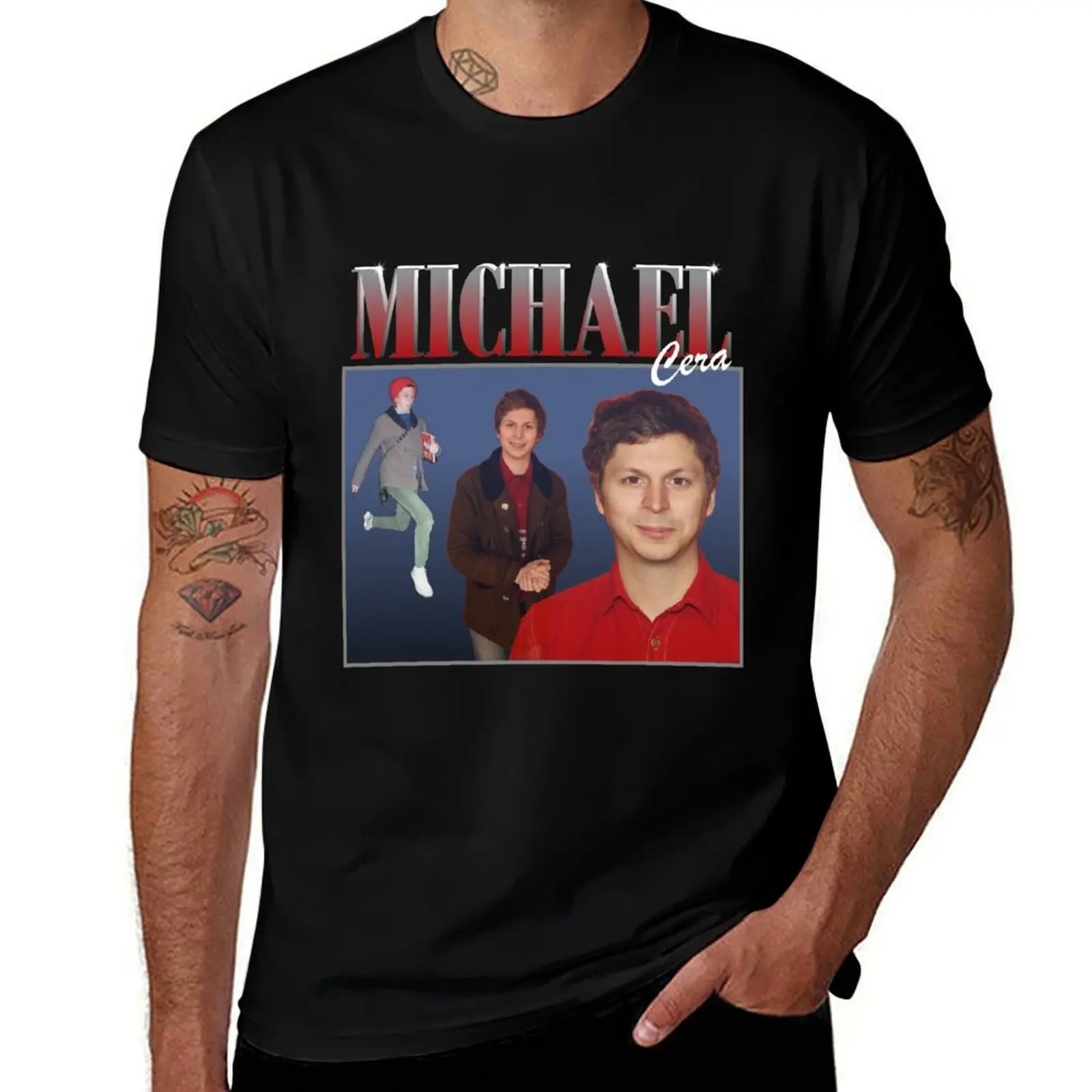 

michael cera T-Shirt valentines clothes luxury t-shirt for a boy funny meme t-shirts Short sleeve tee men