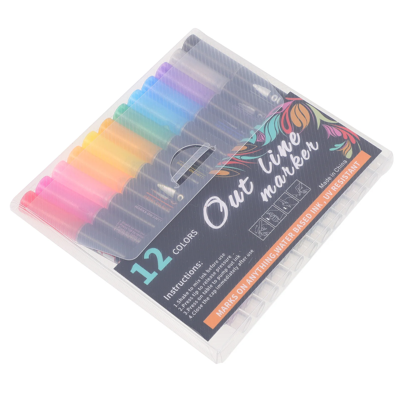 

12pcs Colorful Professional Paint Pens Multi-Function Drawing Tools For Office School Home Use Marker Pen Paint