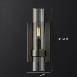 Modern Luxurious Wall Lights Glass Shade Gold/Black Wall Lamps for Bedroom Bedside Living Room Restaurant Fixtures Led Sconces