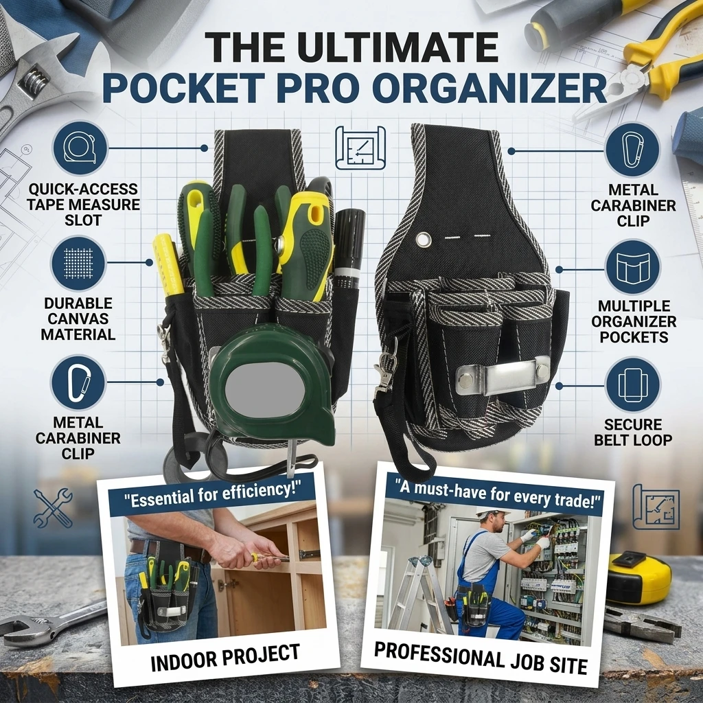 Tool Holders Insert Sheath Repair Waist Bag Electrician Simple Pocket Waist Hanging Tool Bag Portable Drill Holder Holst Pouch
