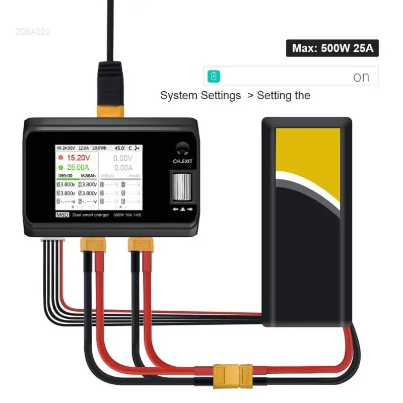 

Upgraded for 1-6S Lipo Battery FPVModel M6D 500W 15A Two Channel Mini Discharger