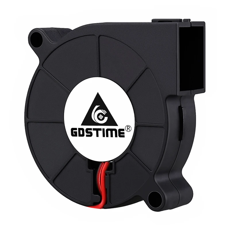 Gdstime-ventilador de turbina sin escobillas para impresora 3D, accesorios de refrigeración 5015, 30MM, 40MM, 50MM, cc 5V, 12V, 24V