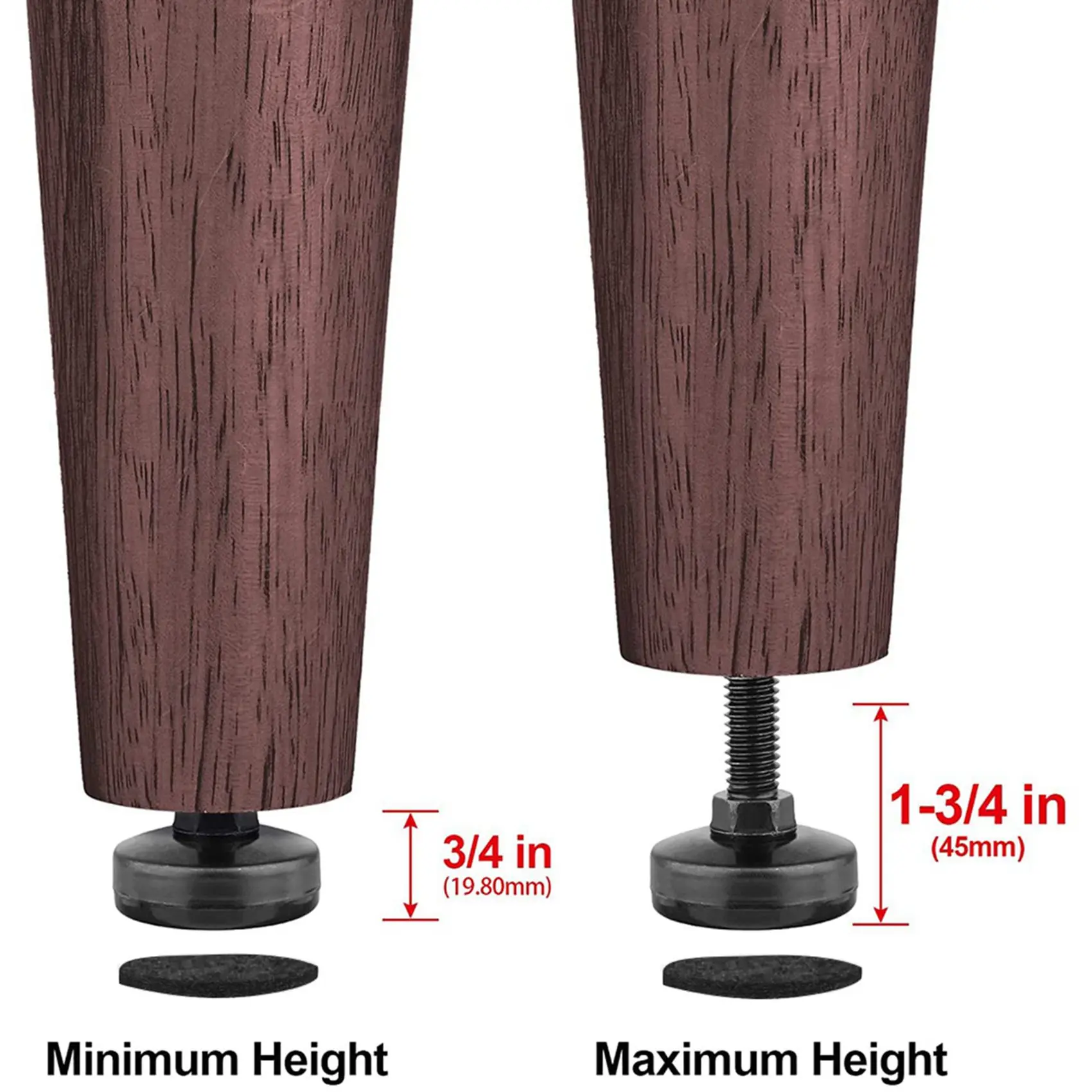 A01F-16Pcs Furniture Levelers Heavy Duty Furniture Leveling Feet Adjustable Leg Levelers For Cabinets Tables Chairs Raiser