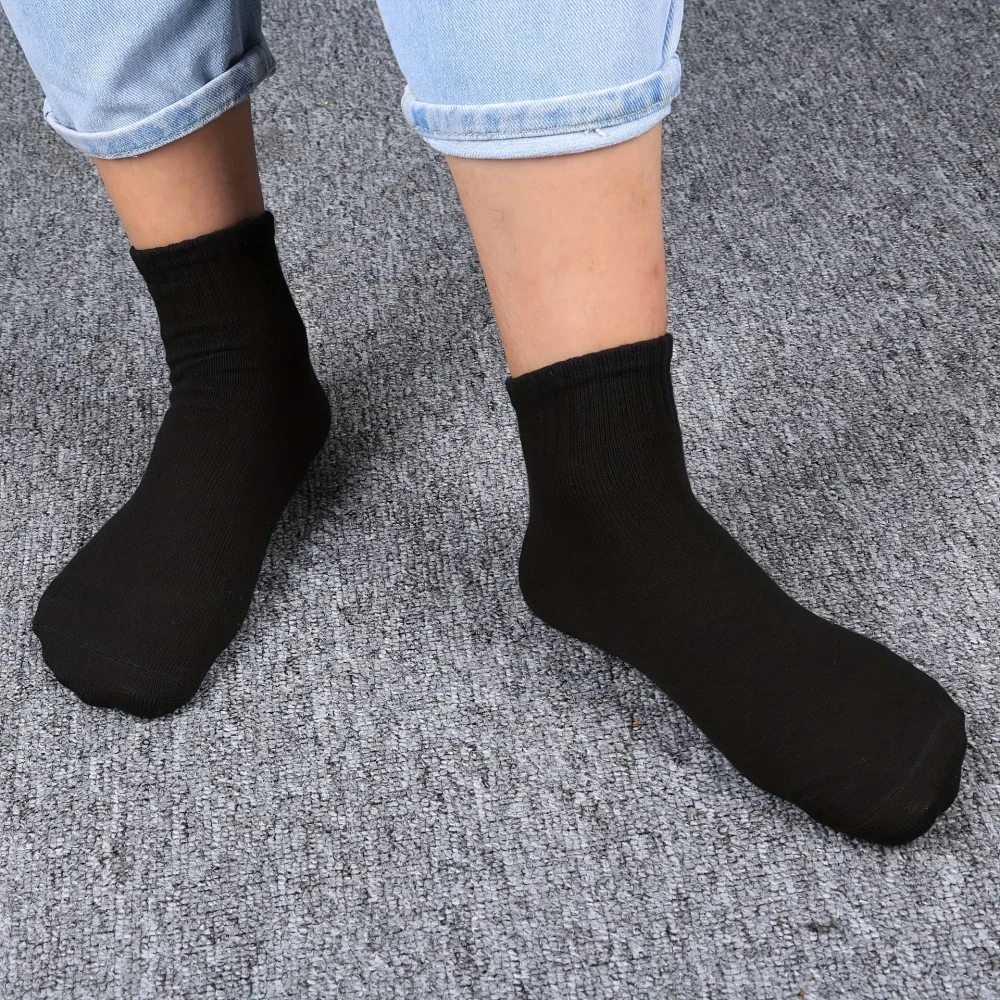 10 Paar Herren-Socken in Wadenlänge aus Baumwolle für alle Jahreszeiten, einfarbig und vielseitig – Detail 5