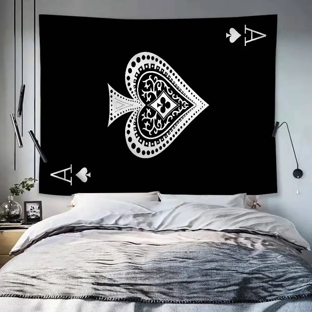 Ace of Spade Colorful Tapestry Wall Hanging Bohemian Wall Tapestries Mandala Wall Hanging Sheets