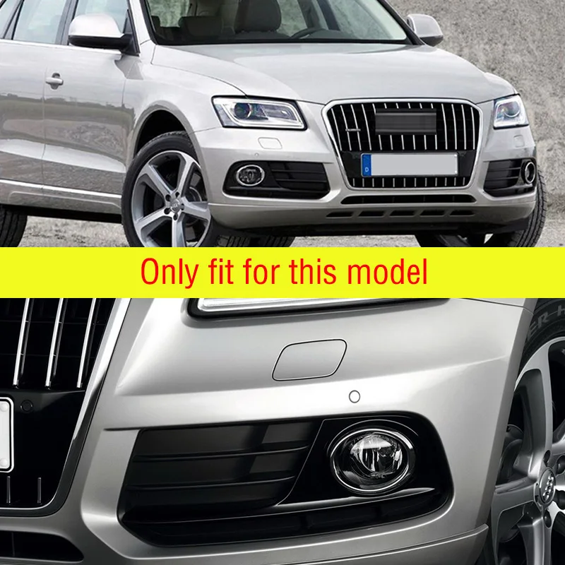 For Audi Q5 8R 2013 2014 2015 2016 Car Front Bumper Fog Light Lamp Grille Cover Frame Trim Hood Cap Lid