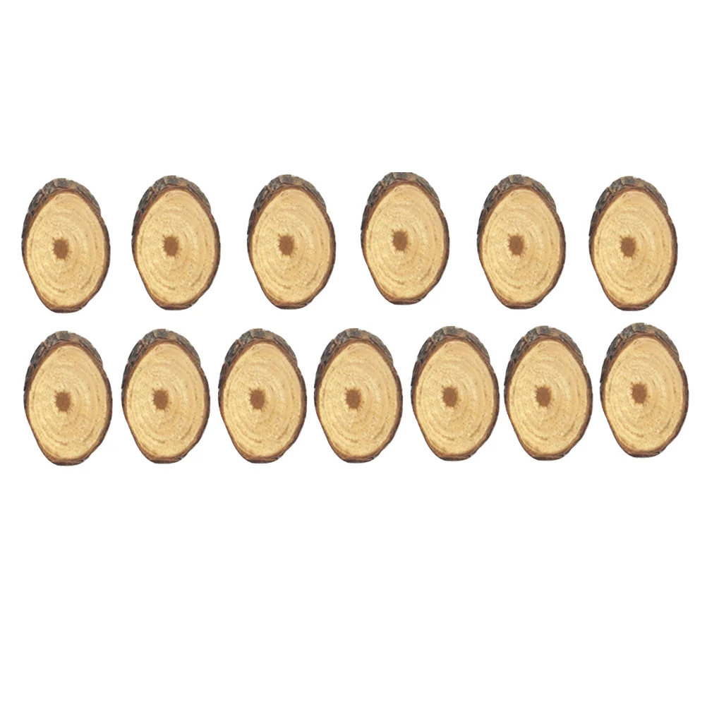 25 Pcs Oval Log Labels Home Decor Decoraciones Para Salas Casa Decorations 400X400X050CM Wooden Bamboo Ornaments Cutouts